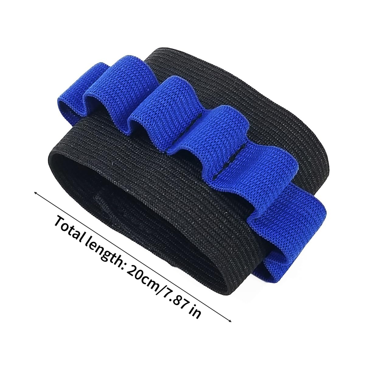 Soporte de tubo de extracción de sangre, muñequeras para flebotomía, capacidad 8 tubos, negro y azul
