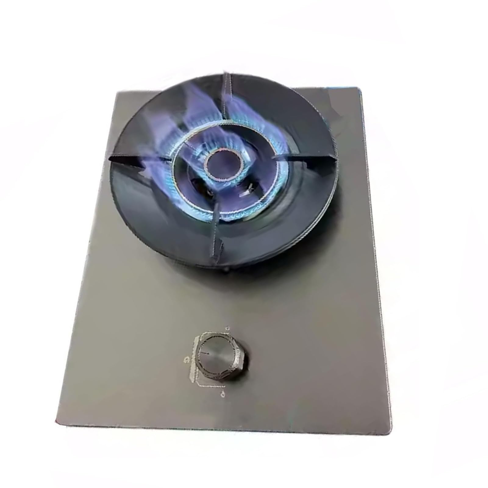 THEGA Gasherd 5,2 KW, Edelstahl-Feuerring, Erdgas-/Flüssiggas-Anschlussset, Topfgestell Aus Gehärtetem Glas Und Gusseisen, Mit Flammenausfallschutz, Für Die Heimische Küche(LPG)