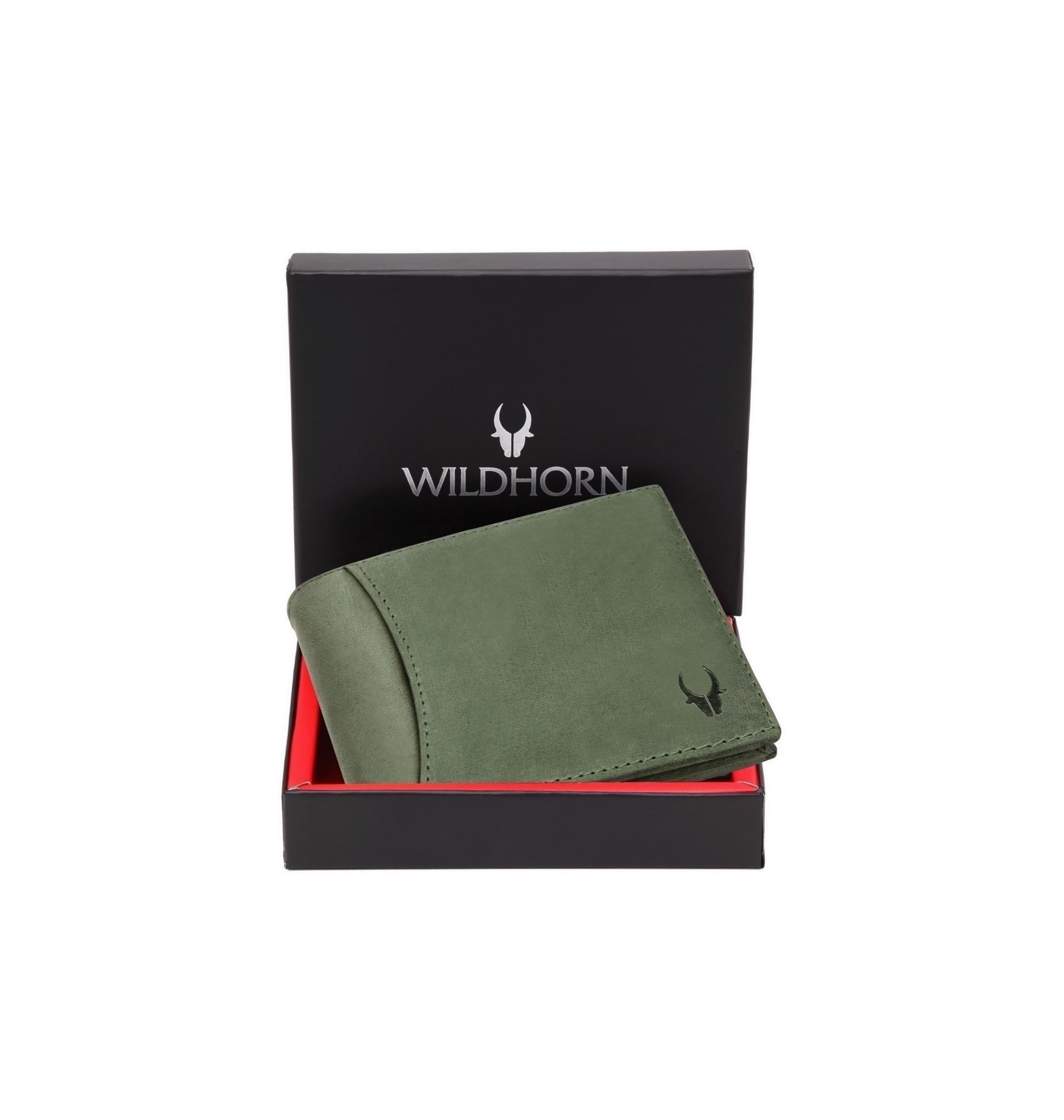 Wildhorn India Oliver Green Leather Men's Wallet (WH7311GREEN)