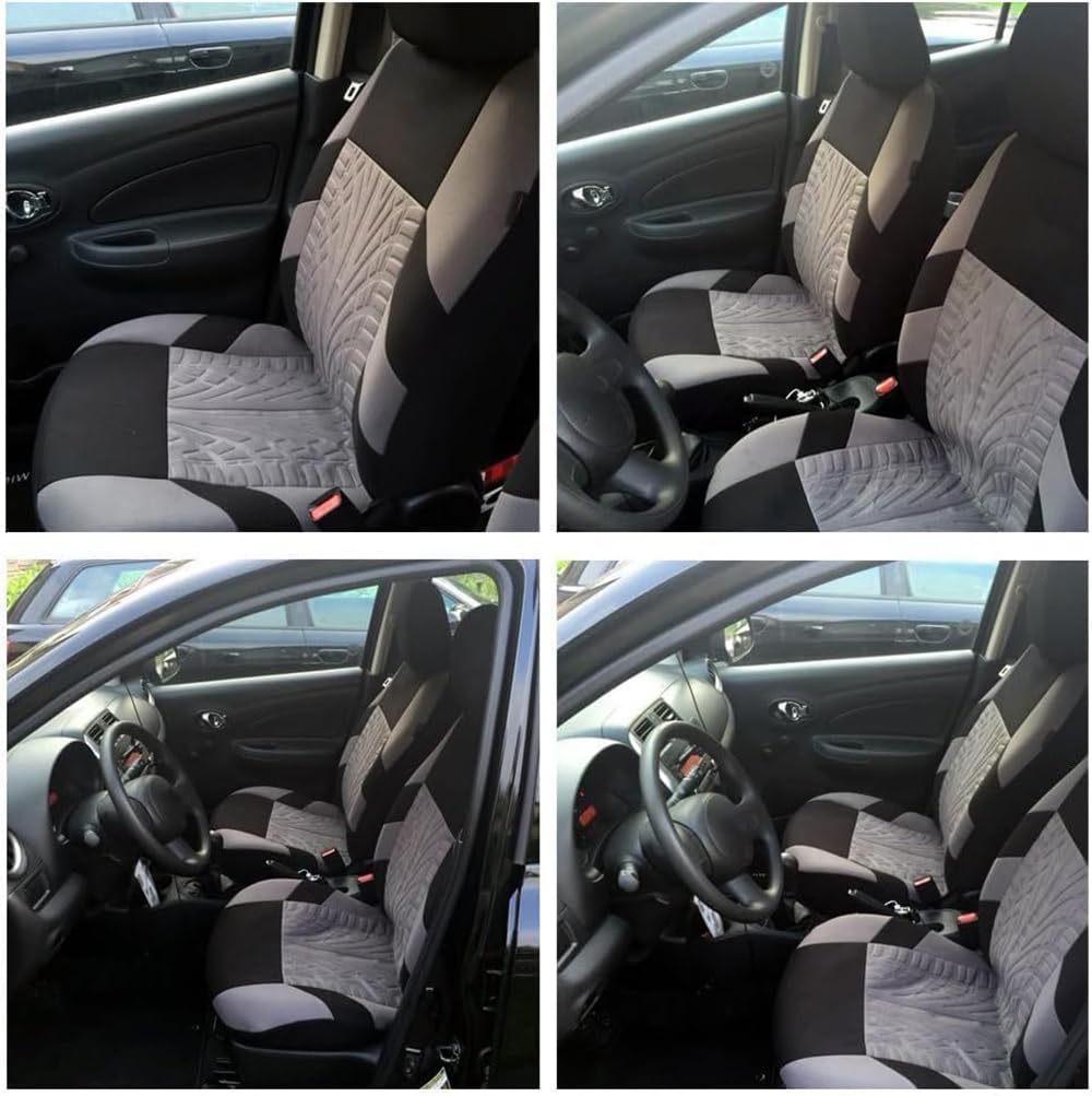 Auto Ensembles Housses Siège pour Dacia Sandero Stepway 3.Gen 2.Gen 2012-2016 2017-2022 2023 2024 2025,Avant Arrière Coussins Couvre Respirant Imperméable Protections Accessoires,Grey-1