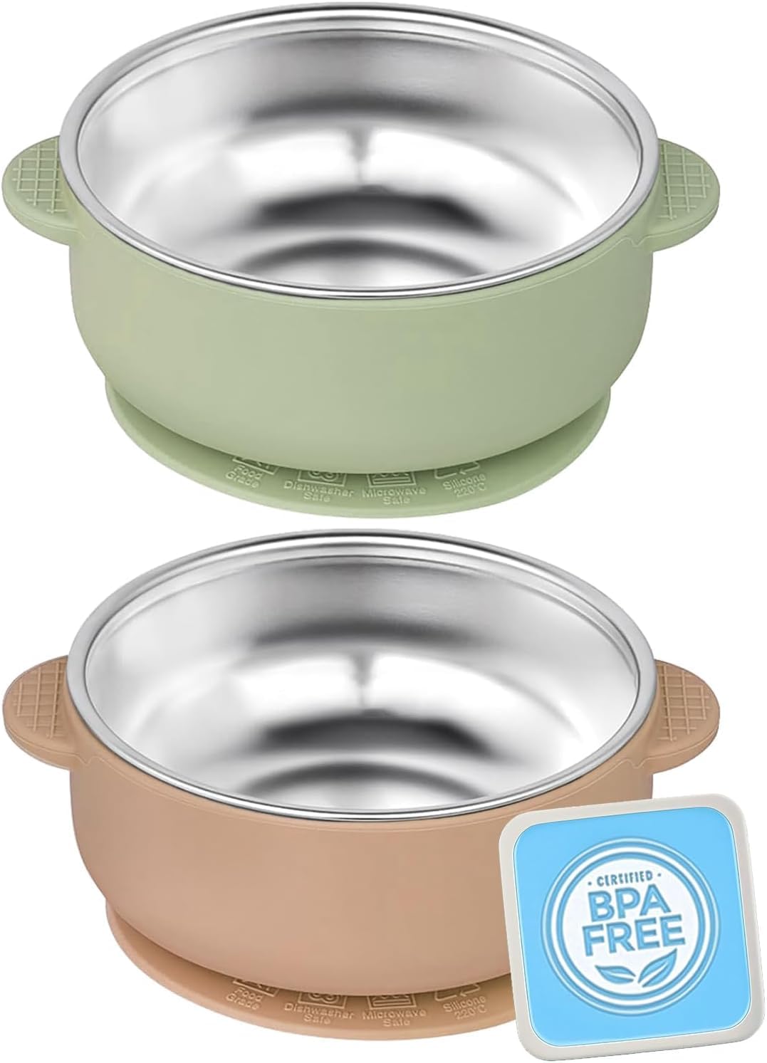 Bol pour bébé ventouse vaisselle apprentissage silicone pour repas et diversification alimentaire