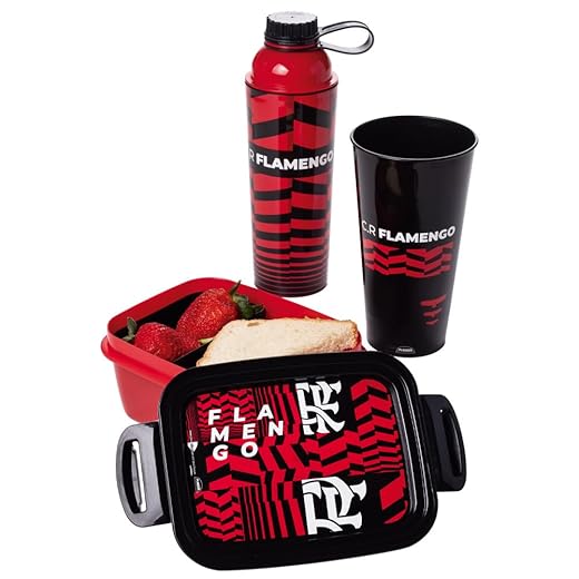 Kit Presente Torcedor Time Flamengo Oficial Licenciado 3 Peças Plasútil