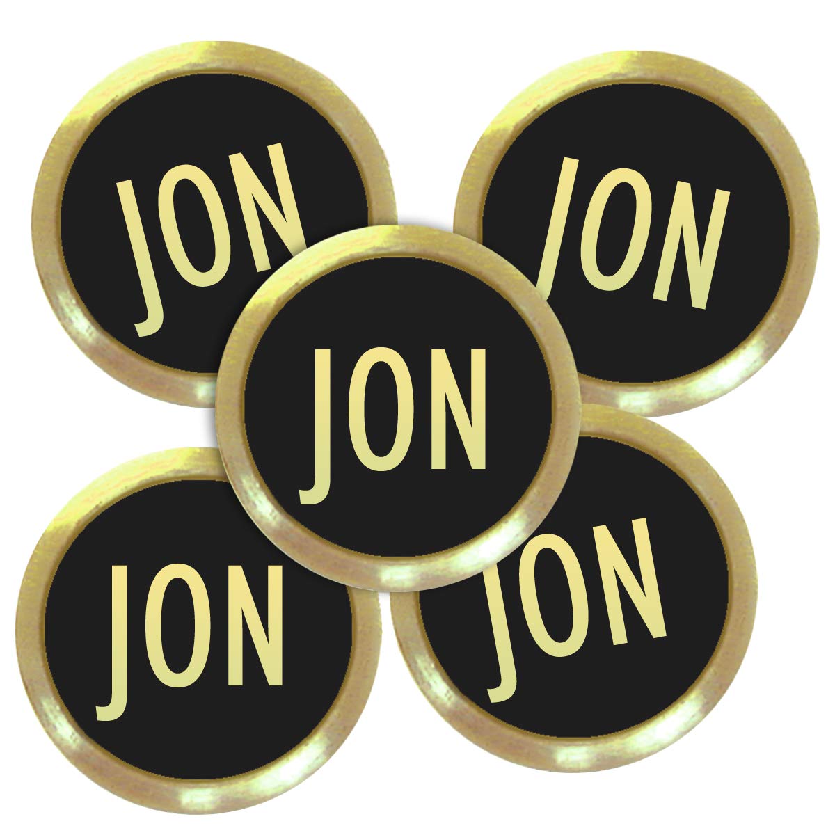 Best Impressions Personalised Solid Brass Golf Ball Markers (JON) — image 1
