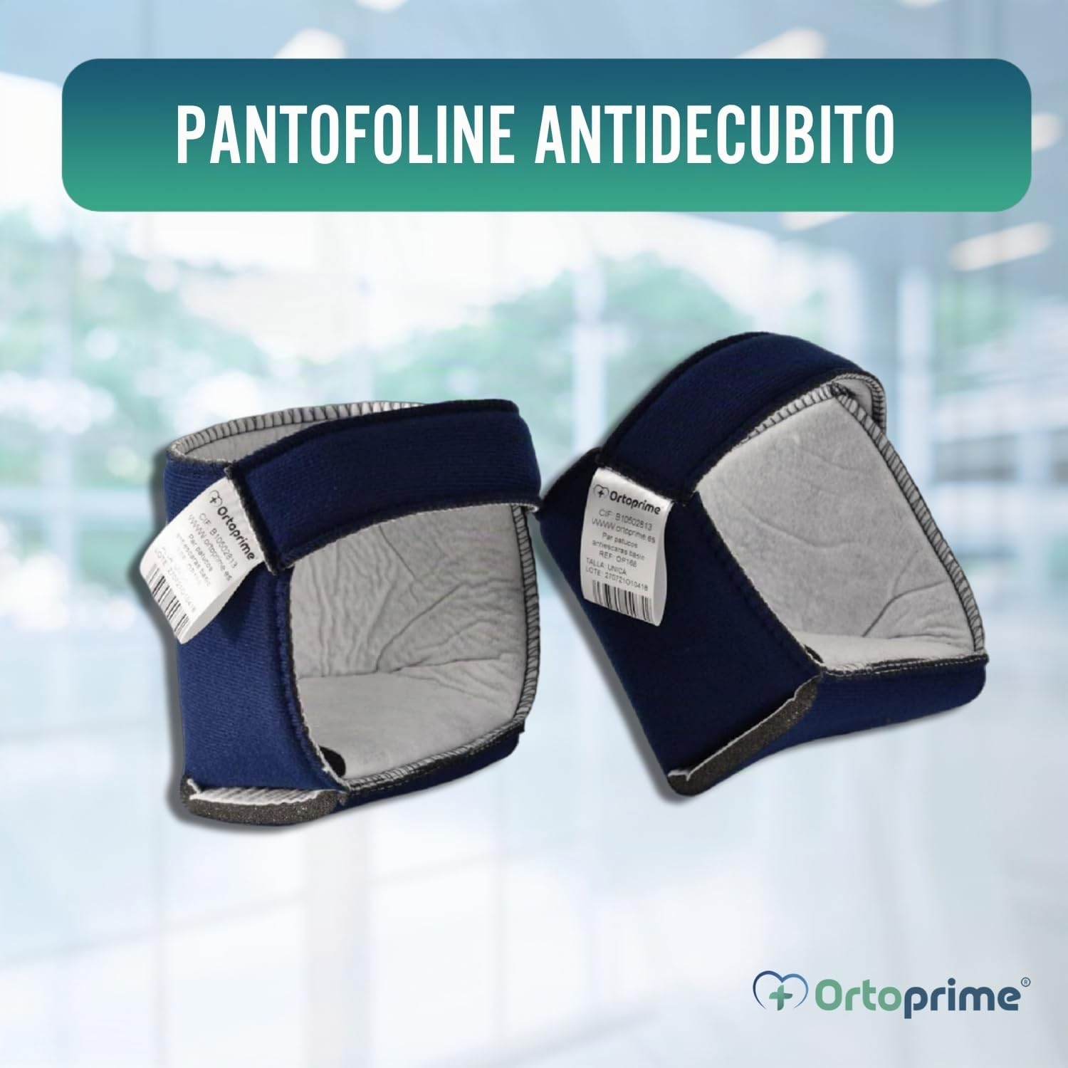 OrtoPrime PACK 1 Paia Talloniera Antidecubito - Cavigliera Ortopedica - Proteggi Tallone - Proteggi Gomito - Gomitiera Antidecubito - Cuscinetti Tallone - Cuscini Ortopedici per Tallone