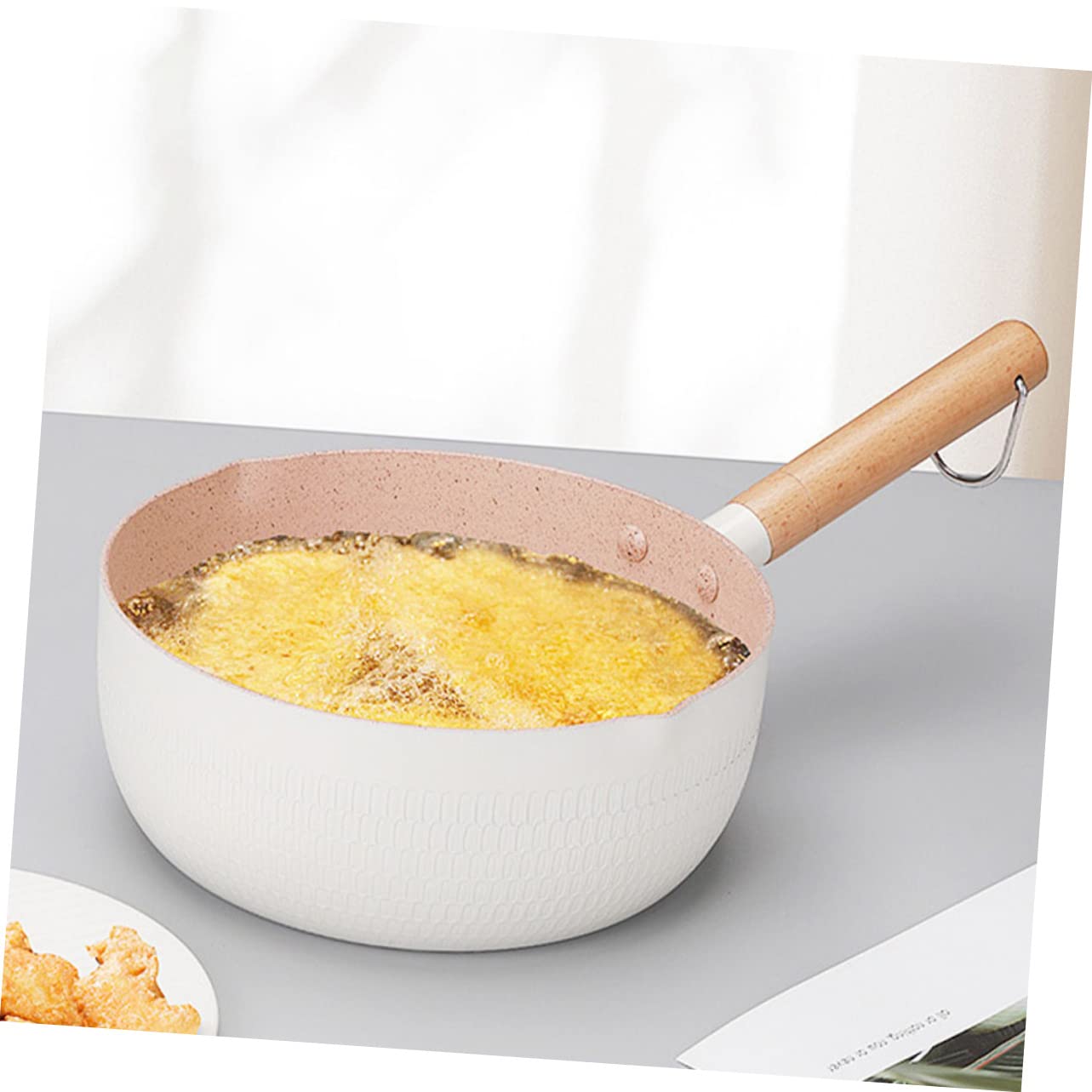 Antihaft Milchpfanne Mit Deckel Weiß Umweltfreundlicher Langlebiger Kochtopf Für Induktion Vielseitig Für Babyernährung Frühstück Milch Und Sauce Einfache Reinigung Premium Haushal