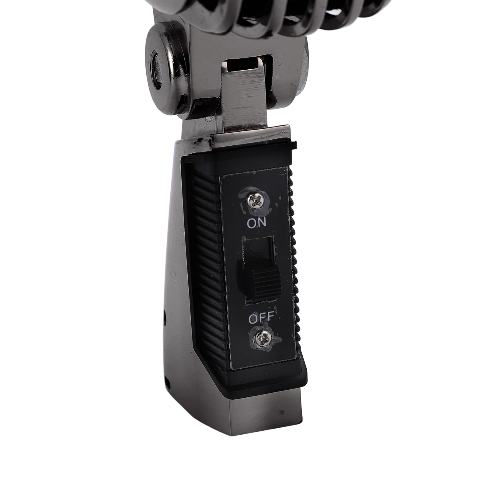 Jiawu Micrófono Dinámico, Micrófono de Escenario de Aleación de Zinc a Prueba de Golpes con Patrón Cardioide, de Mano Vocal con Cable XLR para Grabación de Estudio en (Plata Negro)