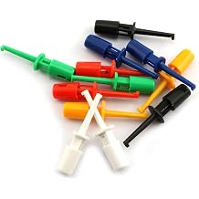 12-Pack 40mm Multi-Colored Test Hook Clips for Electrical Testing Probe Grabbers Colorful