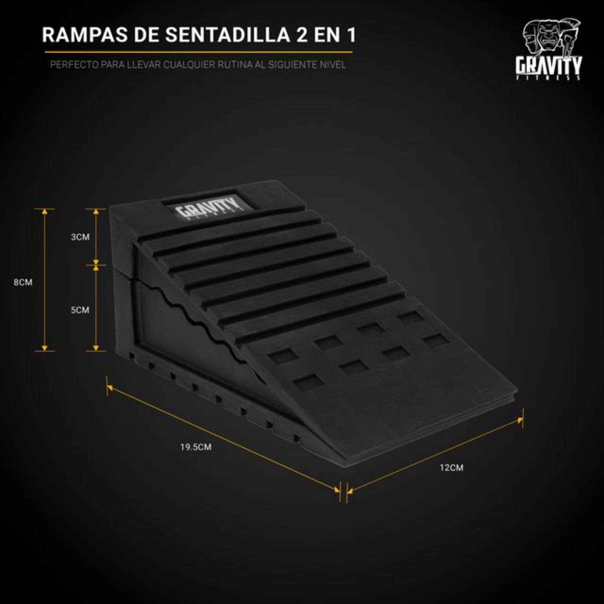 Gravity Fitness Rampas de sentadillas 2 en 1 perfectas para entrenamiento ATG sobre las rodillas