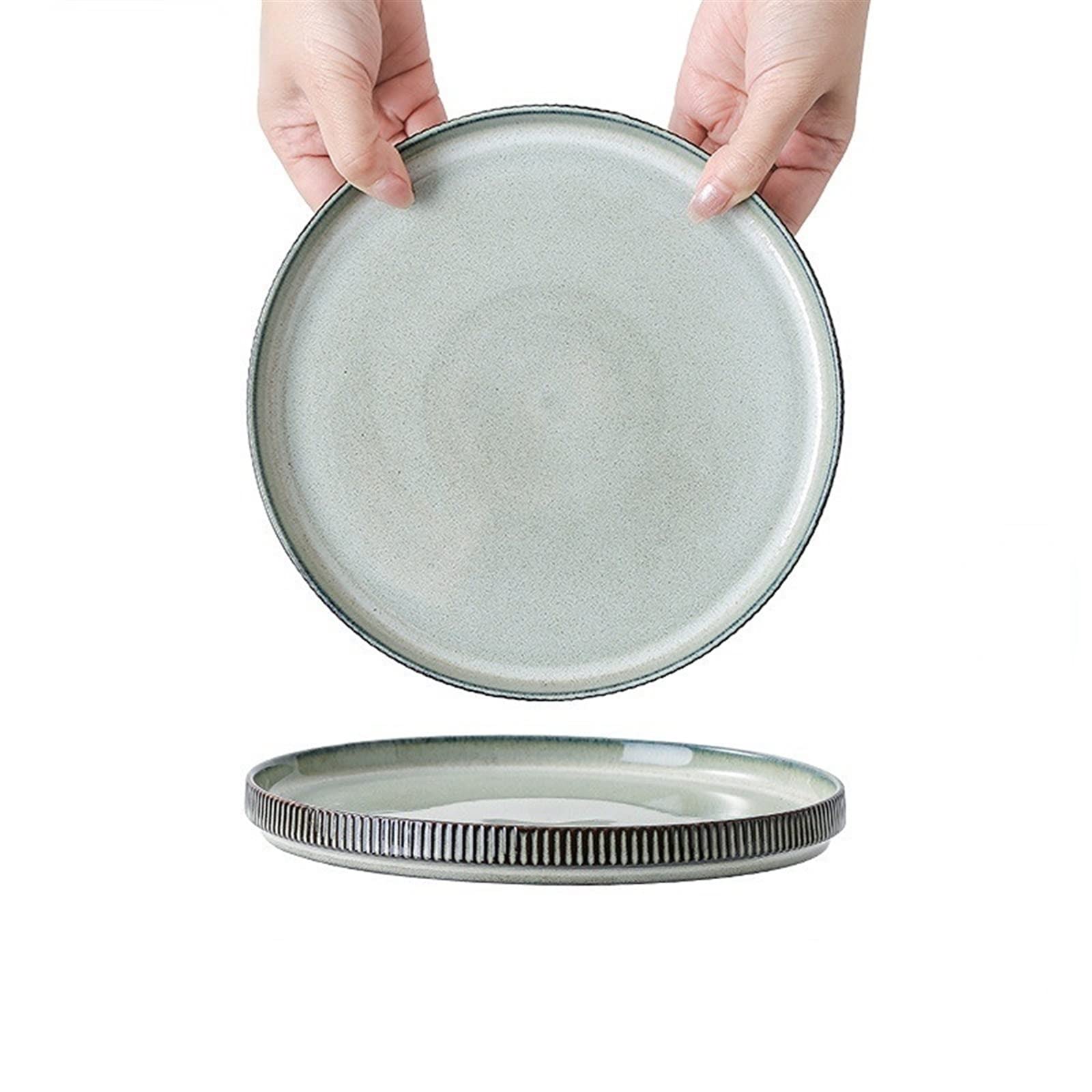 Talerze Ceramiczne Szara Zastawa Stołowa Ceramiczny Talerz Do Sałatek Owocowych Talerz Do Sushi Zastawa Stołowa Ceramiczny Talerz Obiadowy I Miska Talerze