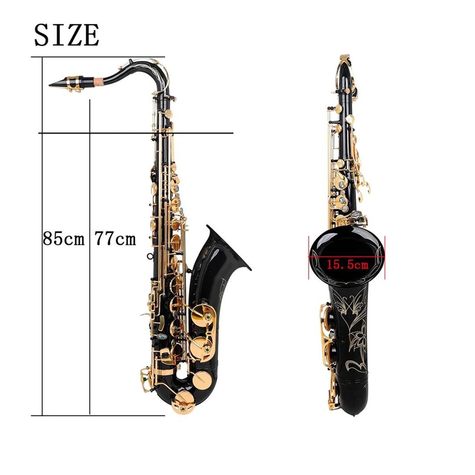 saksofon Saksofon tenorowy B dur profesjonalny instrument dęty