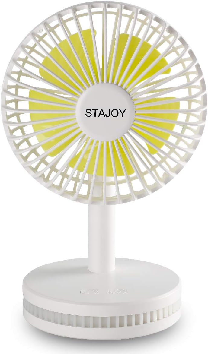 Small USB Desk Fan 6 Inch with Night Light