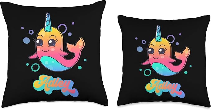 ADLEY MERCH NARWHAL DESIGN Throw Pillow