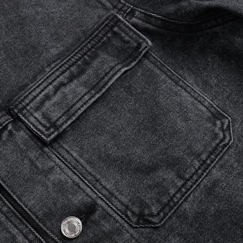 Boys' Denim Jacket Outerwear Button Multiple Pockets Fashion Jacket 6-14 years4