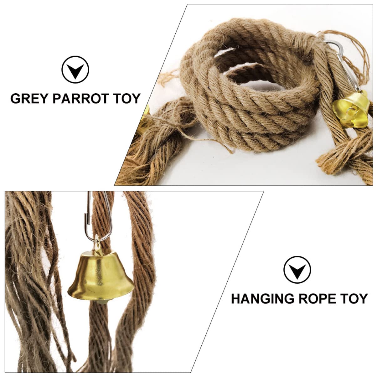 BESPORTBLE 2pezzi Rope Toy Per Pappagallo Gioco Per Pappagalli Macaw Materiale Resistente e Sicuro Per Arrampicate e Divertimento Degli Uccelli