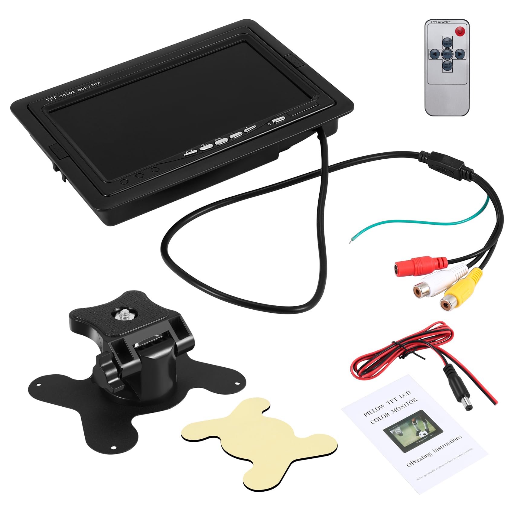 Mini TV 7" HD Moniteur 800 x 480 Portable Voiture LCD Écrans sur DVD/CMMB Deux Entrées pour Voitures Camions