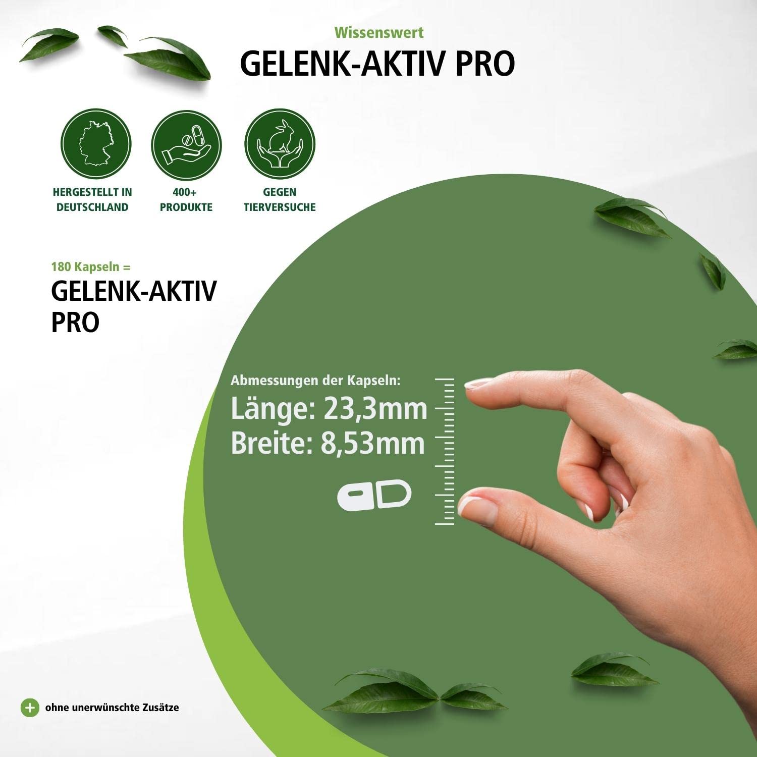 fairvital Gelenk-Aktiv Pro, 90 Kapseln, Glucosamin 1200 mg pro Tagesdosis mit Chondrotinsulfat + MSM + Hyaluronsäure + Astaxanthin, HOCHDOSIERT