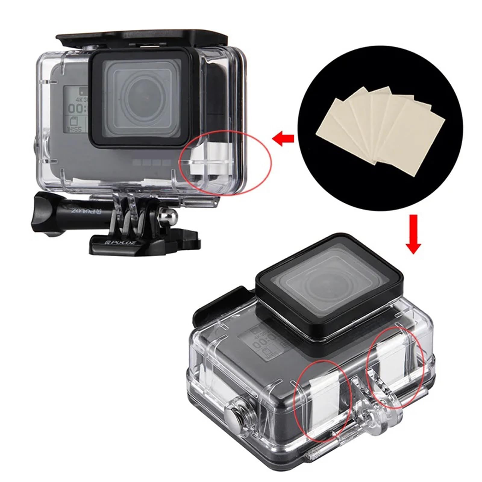 Inserti anti-appannamento subacquei per immersioni impermeabili, assorbitori di umidità riutilizzabili per immersioni, snorkeling e sport acquatici, compatibili con custodie GoPro e maschere subacquee