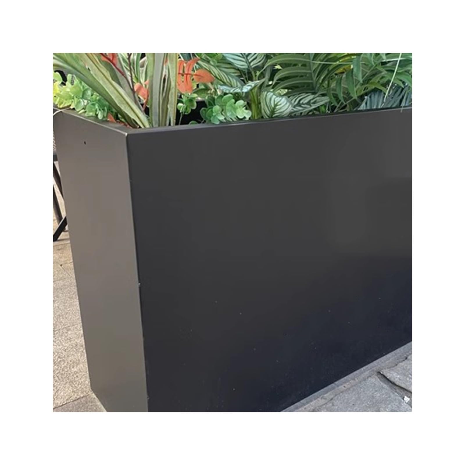 Flowerbox z ławką Zewnętrzna Skrzynka Na Kwiaty Kwietnik Uliczny Koryto Z Kwiatami Odsłonięta Skrzynka Na Nasiona Ogrodzenie Przegroda Kwadratowa Skrzynka Na Drzewo