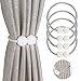 KOIROI 4 Stück Magnetische Vorhang Raffhalter, Vorhang Raffhalter, Vorhang Clips, Vorhang Seil Schnallen, Seil Rückwärtige Vorhang Halter Schnallen für Zuhause, Büro, Hotel Fenster Dekoration (Grau) Magnetische günstig Kaufen-KOIROI 4 Stück Magnetische Vorhang Raffhalter, Vorhang Raffhalter, Vorhang Clips, Vorhang Seil Schnallen, Seil Rückwärtige Vorhang Halter Schnallen für Zuhause, Büro, Hotel Fenster Dekoration (Grau)
