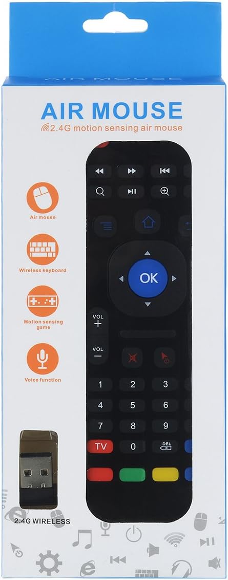 Fly Mouse for Android tv Box, MX3 Wireless Keyboard 2.4G Smart TV Remote with Motion Sensing Game Handle Android Remote Control for Android TV Box PC TV Projector HTPC All-in-one PC