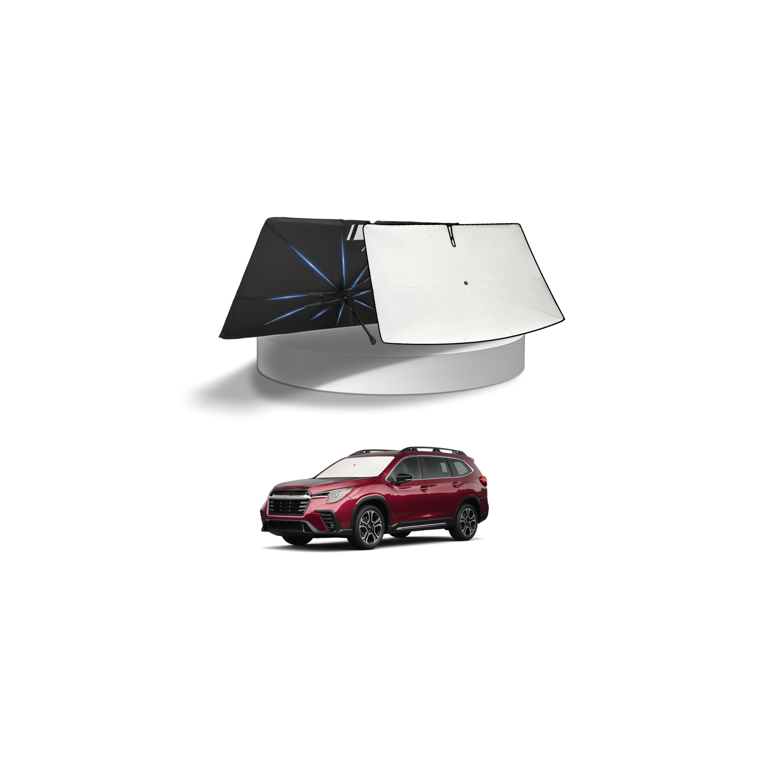 KUST Windshield Sun Shade Umbrella for 【2019-2026 Subaru Ascent】 | Custom Fit Windshield Sunshade | Interior Accessories for Ascent | Blocks Heat &amp; UV Rays