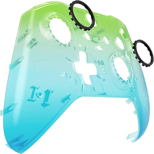 Miniatura 8 de eXtremeRate Gradient Translucent Green Blue Front Housing Shell Case Replacement Kit for Xbox One Elite Series 2, Xbox Elite 2 Core Controller Model