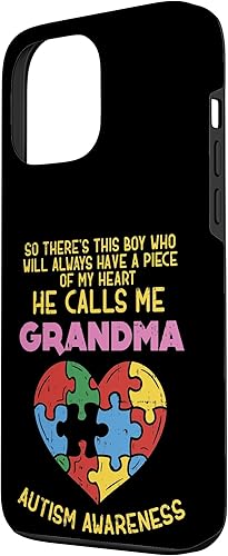 Miniatura 2 de Funda para iPhone 13 Pro Max Grandma Autismo Concientización Austistic Boy Piece My Heart