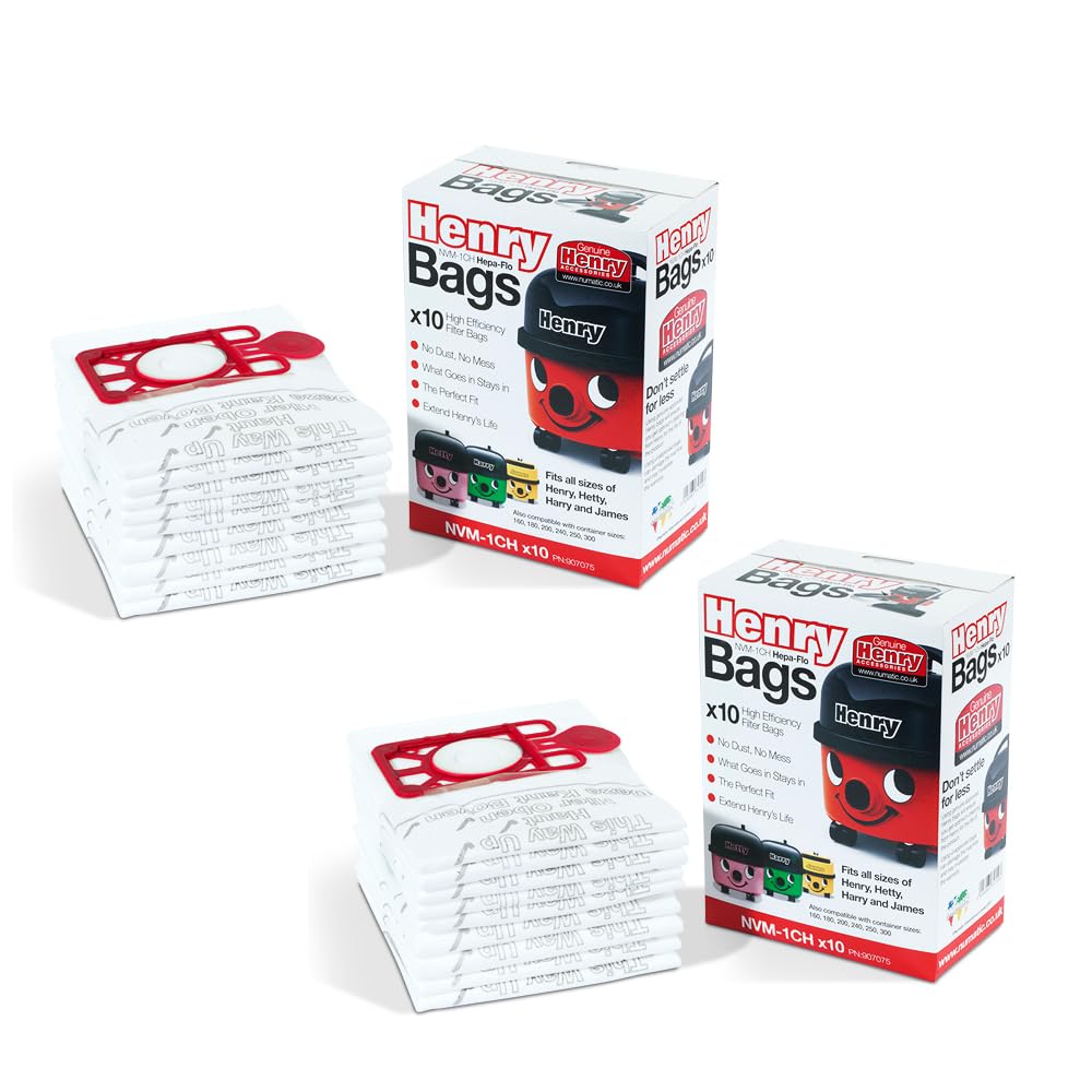 Henry Genuine NVM-1CH HepaFlo Vacuum Bags, Pack of 20