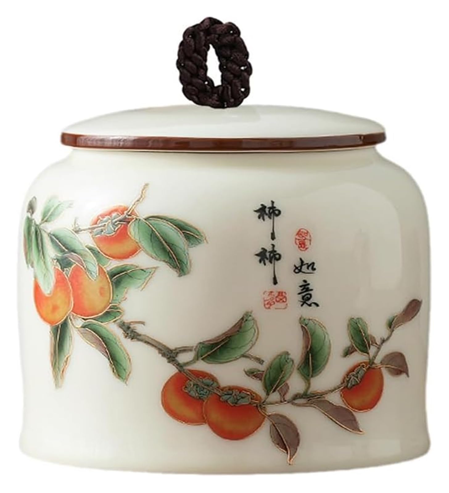 Pojemnik na herbatę z ceramiki Pottery Ceramiczny pojemnik na herbatę z pokrywką Vintage chińskie puszki puszka do kuchni herbata kawa salonu półka prezent F