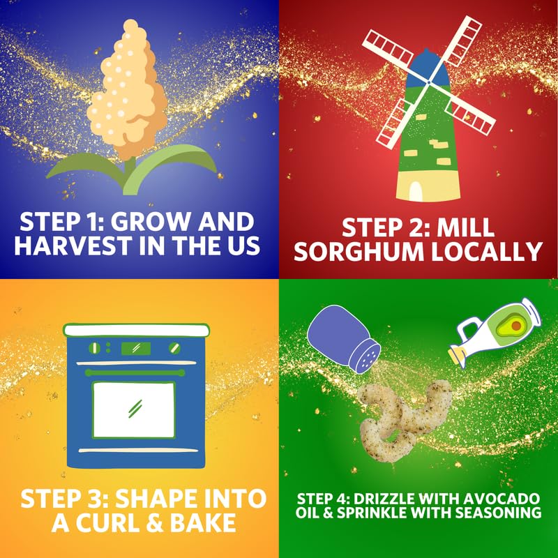 Miniatura 2 de Chasin Dreams - Bocadillos crujientes de grano antiguo hechos con sorgo y aceite de aguacate, sin gluten, sin maíz, nada artificial, paquete de 6