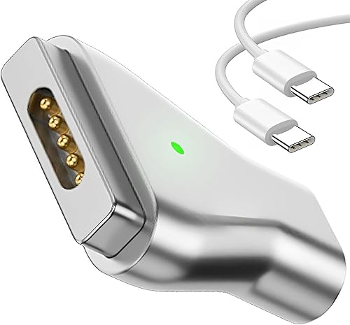 kocomio Adaptador magnético USB C a 2 puntas en T magnéticas, tipo C a caja fuerte 2 T-Head PD 100W convertidor de carga rápida para MacBook Pro Air
