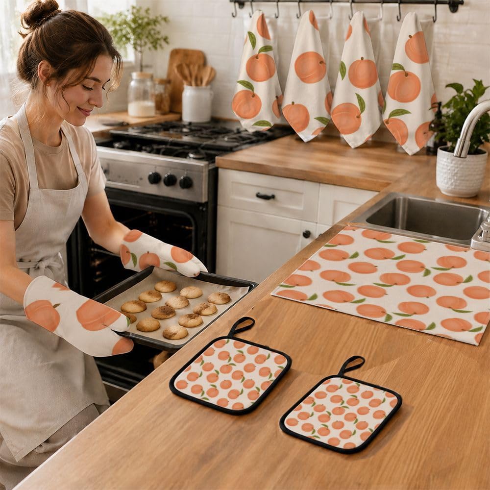 9PCS Sweet Peach Cucina Decor e Accessori Set