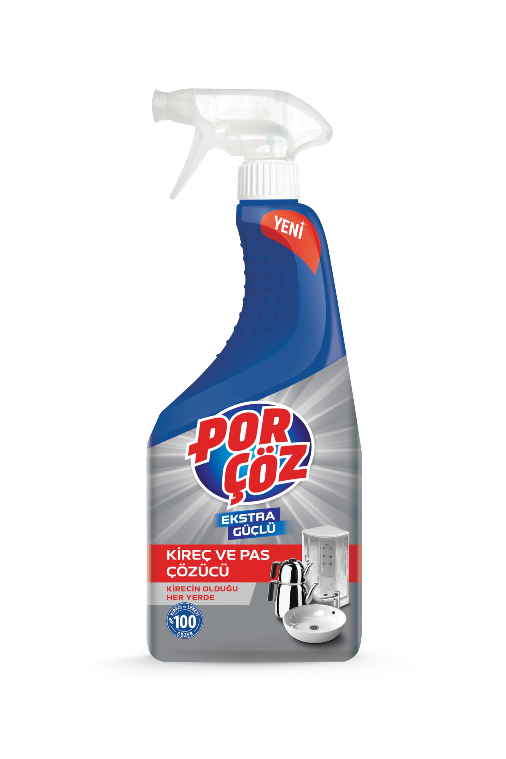 Porçöz Ekstra Güçlü Kireç Çözücü Sprey 750 Ml