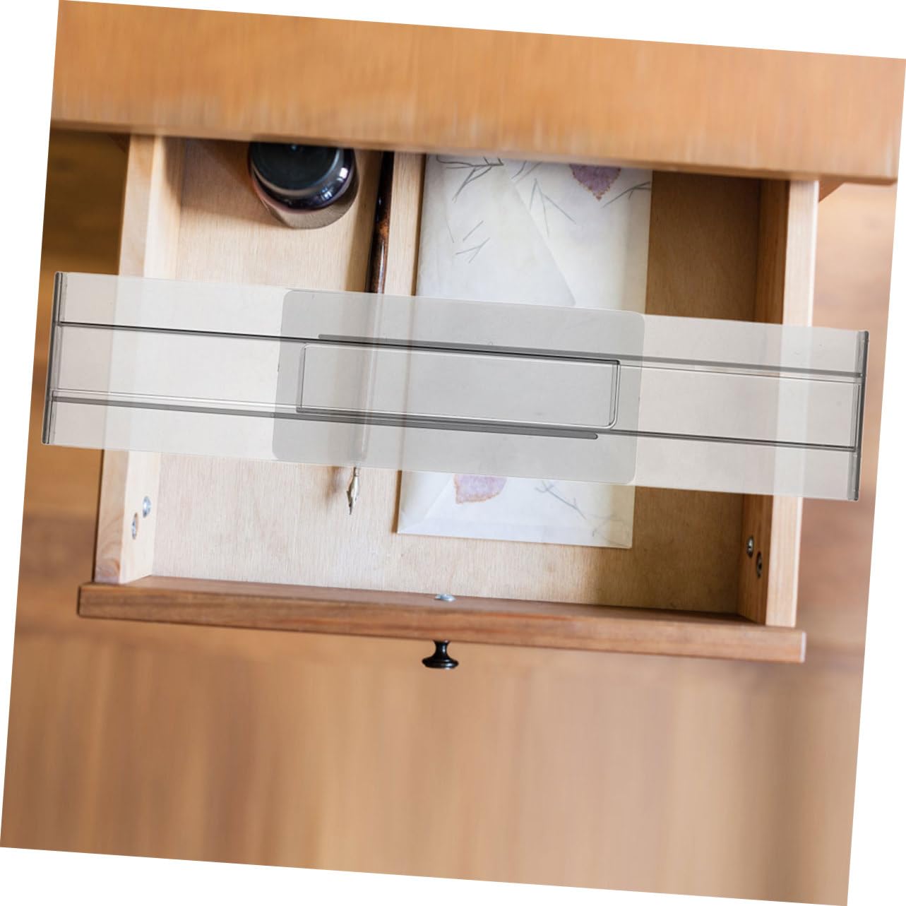 GLEAVI Divisore per Cassetti Regolabile 8 Pezzi in Ps per Armadi | Trasparente Bianco, 27, 5-52cm, Installazione Semplice, per Biancheria e Calze