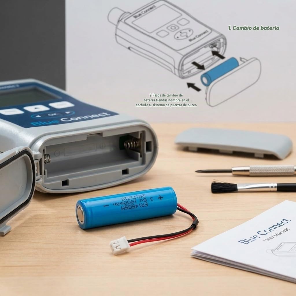 Suinga Repuesto Oficial de Bateria de Litio para Blue Connect | Analizador de Agua Inteligente para Piscina | Recambio Fiable y Duradero