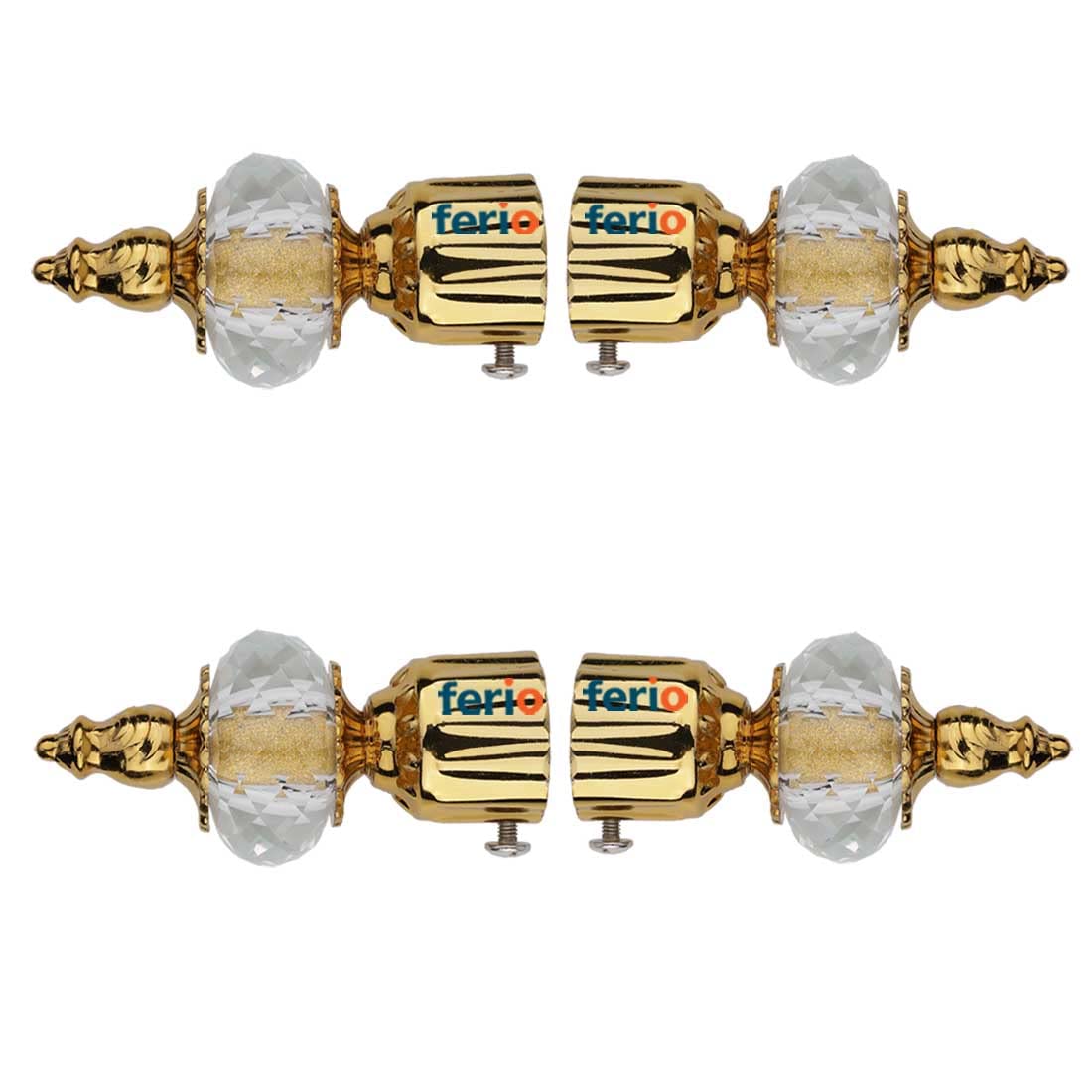 FERIO Zinc with Diamond Curtain Brackets Finals for Door and Window Fitting for 1 Inch Rod Size Without Curtain Brackets and Holder Gold Finish (Pack of 4)-picture-40