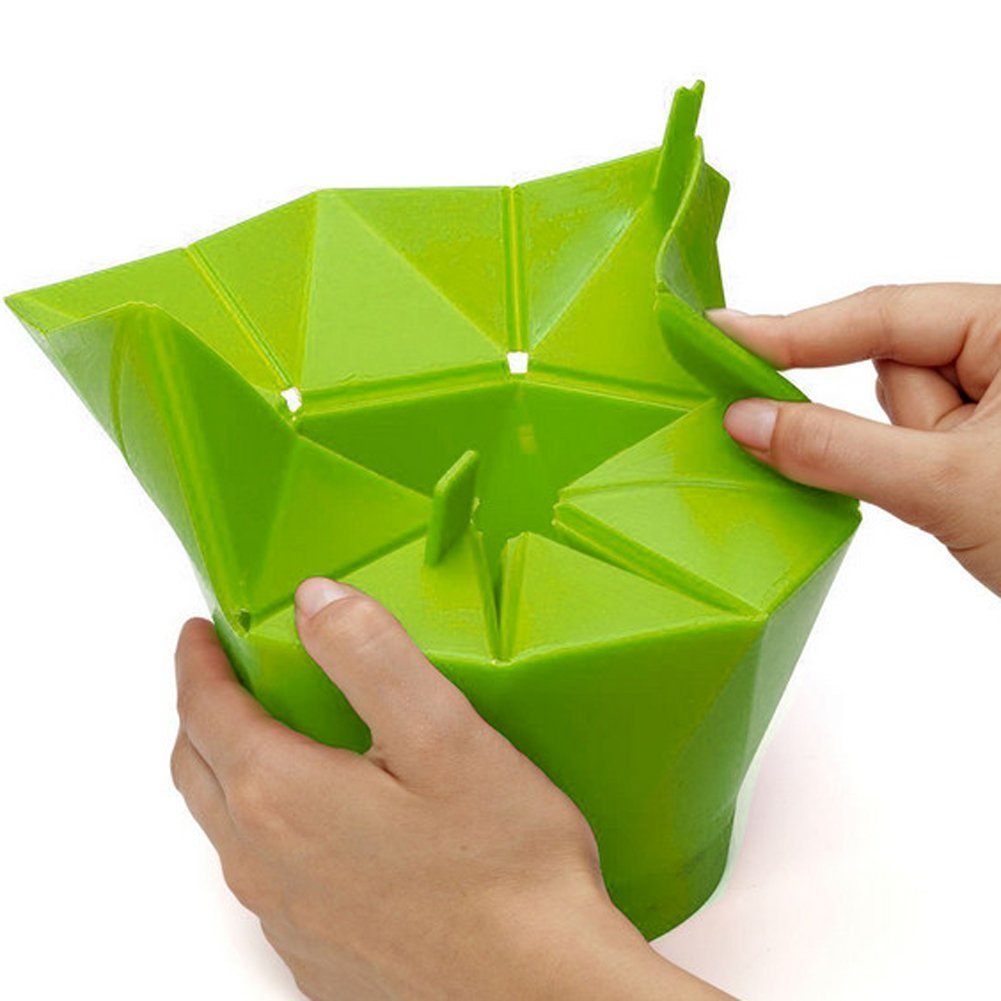 Palomitas de maíz para microondas, cuenco de silicona plegable, máquina de palomitas de maíz de aire caliente, máquina saludable, no necesita aceite, sin BPA y PVC (verde) 4