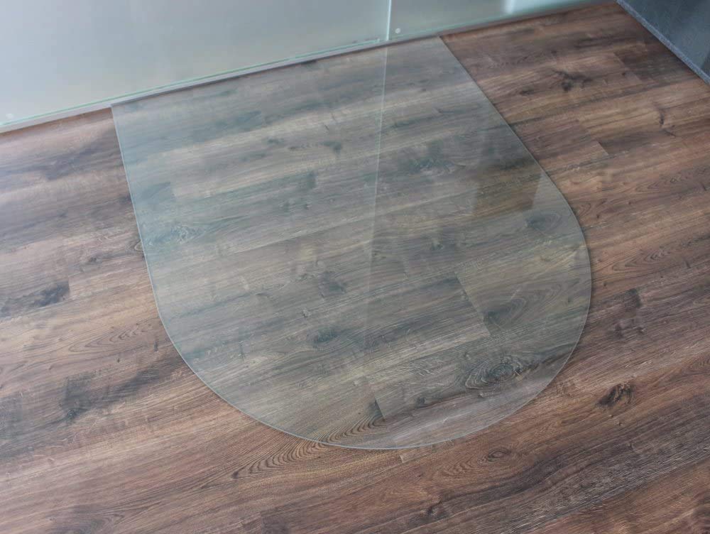Funkenschutzplatte Rundbogen 120x140cm Klarglas Glasplatte mit Dichtung