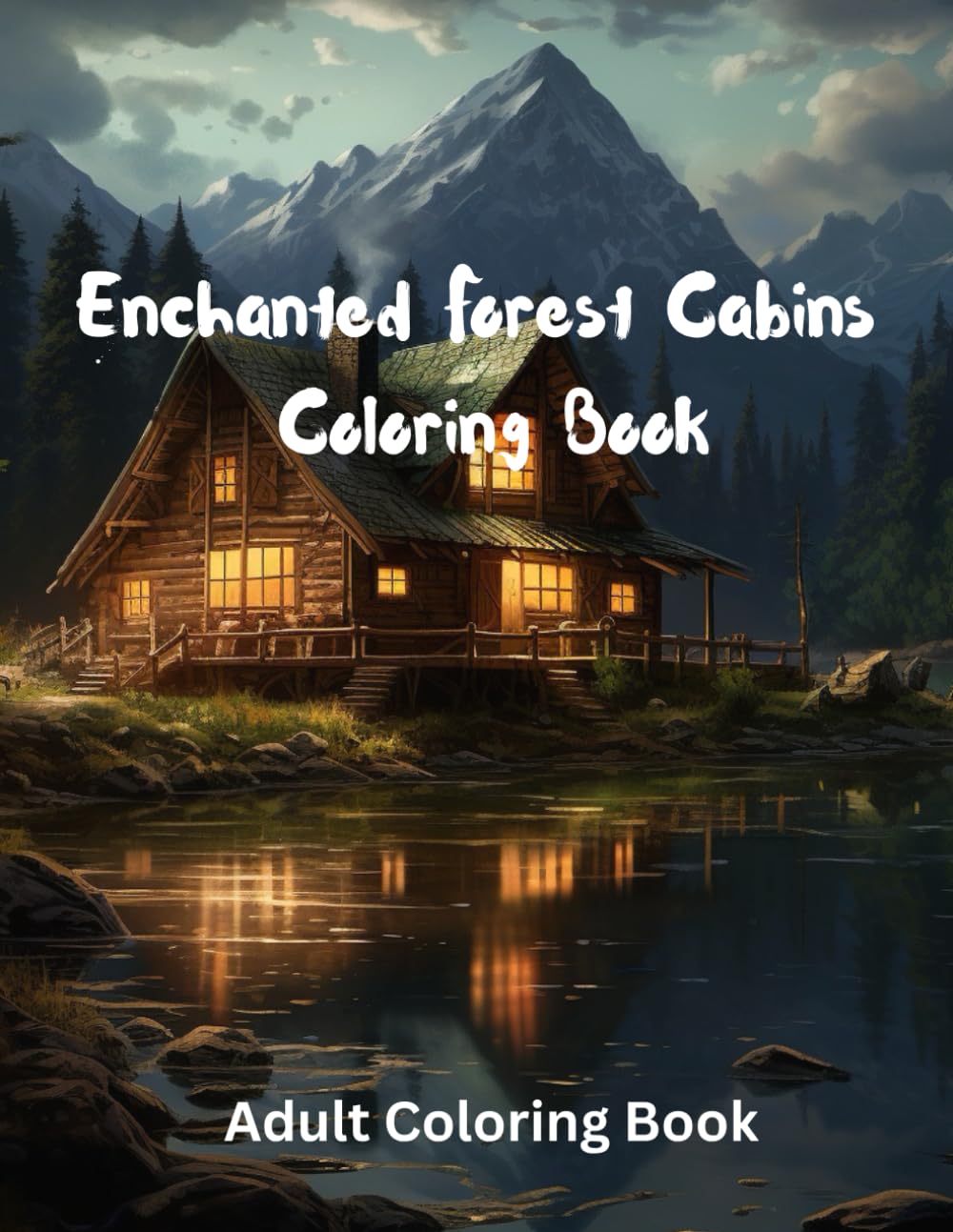 Enchanted Forest Cabins Coloring Book