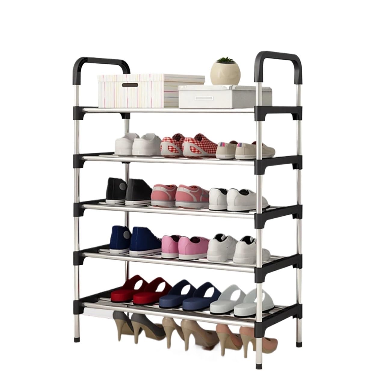 Multi-Layer Stackable Shoe Rack Entrance Door Storage