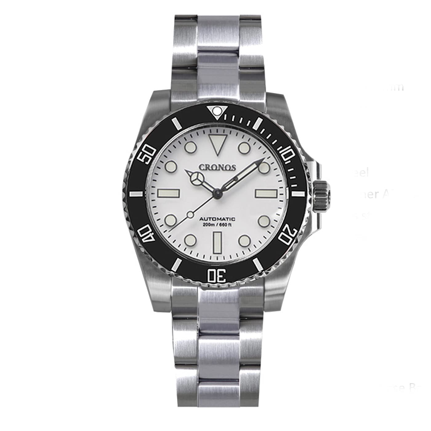 LOve Peace Cronos L6015 Luxury Diver Herrenuhren Saphirglas Edelstahl 20 ATM NH35 Automatik Mechanische Armbanduhren (Version 1)