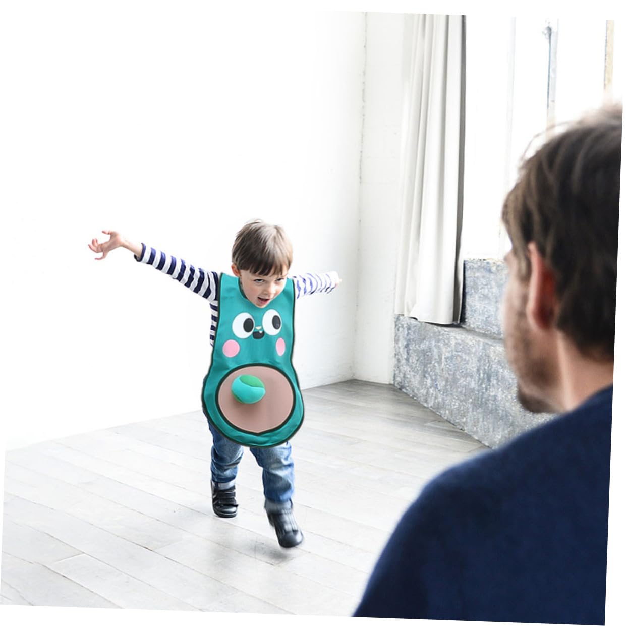 BESTonZON 1 Set Chaleco y Bolas Adhesivas para Juego de Equipo, Juguete para Niños al Aire Libre, para Desarrollo de Habilidades Sociales y Motoras Color Aleatorio