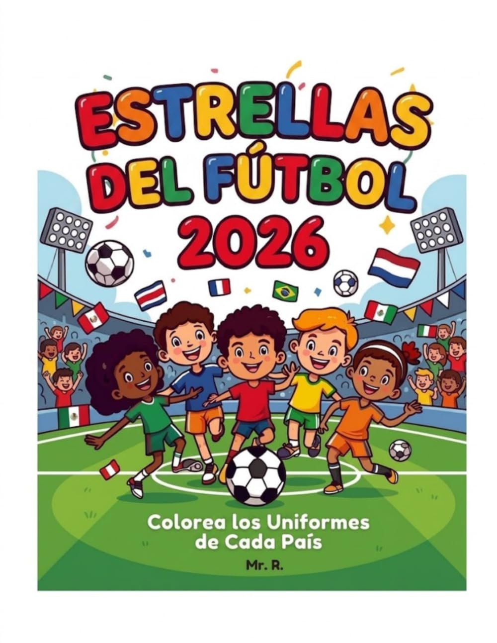 Estrellas del Fútbol 2026: Colorea los Uniformes de Cada País — Libro para Colorear con 48 Selecciones, Banderas y Datos Curiosos para Niños y Niñas de 4 a 10 Años