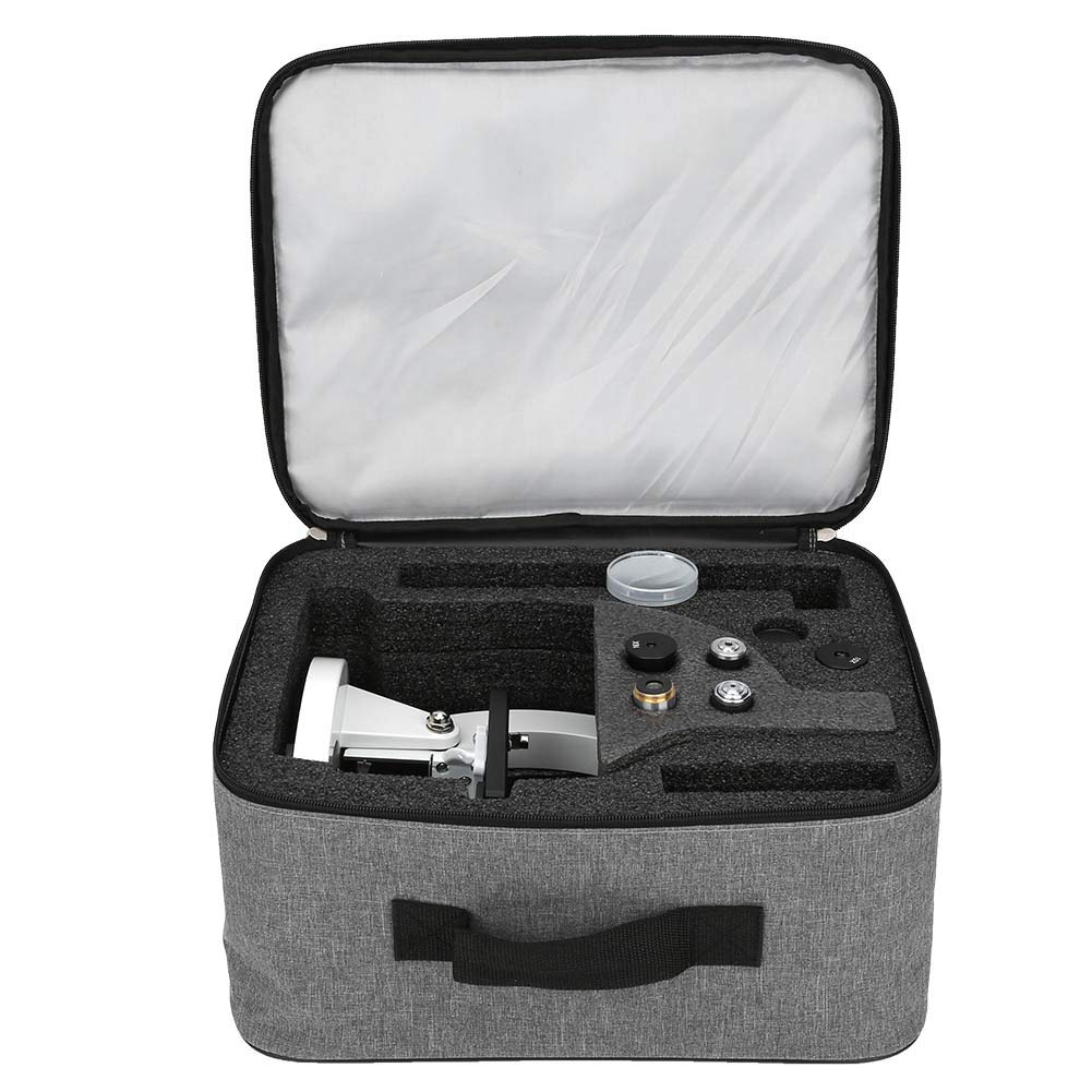 Hyuduo Microscopio Monocular con Cuerpo de Hierro y ABS, Aumento de 40X a 640X, Oculares WF10X WF16X, Microscopio Mecánico para Estudiantes de Educación de Laboratorio