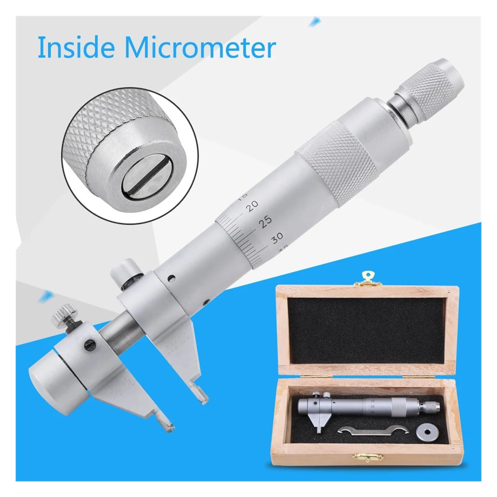 Micromètre intérieur, alésage du trou, jauge de diamètre interne, plage de 5 à 30mm, précision de 0.01mm, outil de mesure métrique Lectures précises