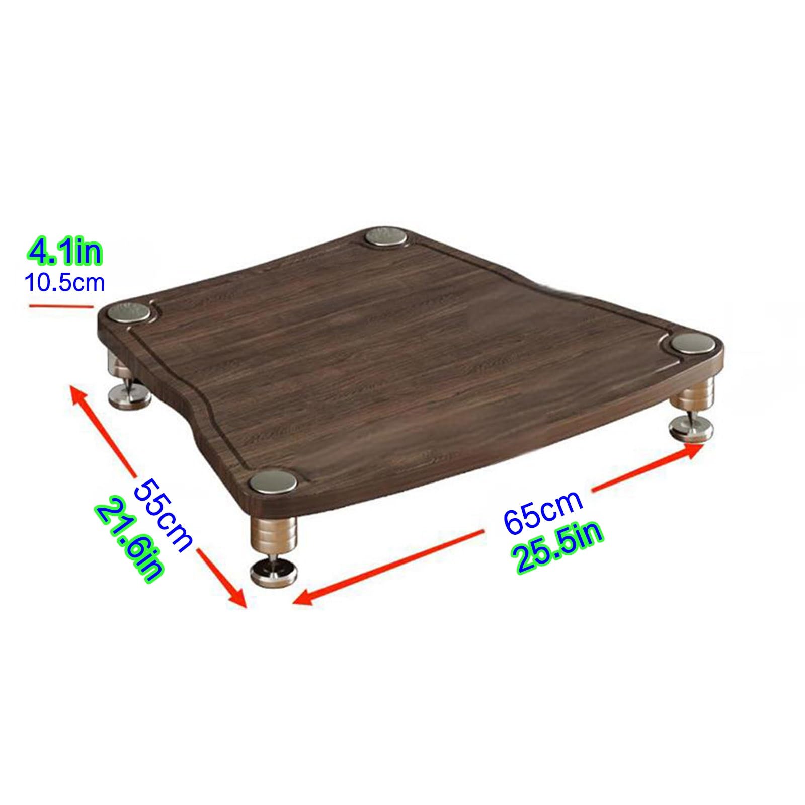 Mobile AV moderno – Supporto multimediale in noce scuro sottile per apparecchiature audio/video, elegante mobile centrale (65 x 55 cm) – perfetto per soggiorno e home theater