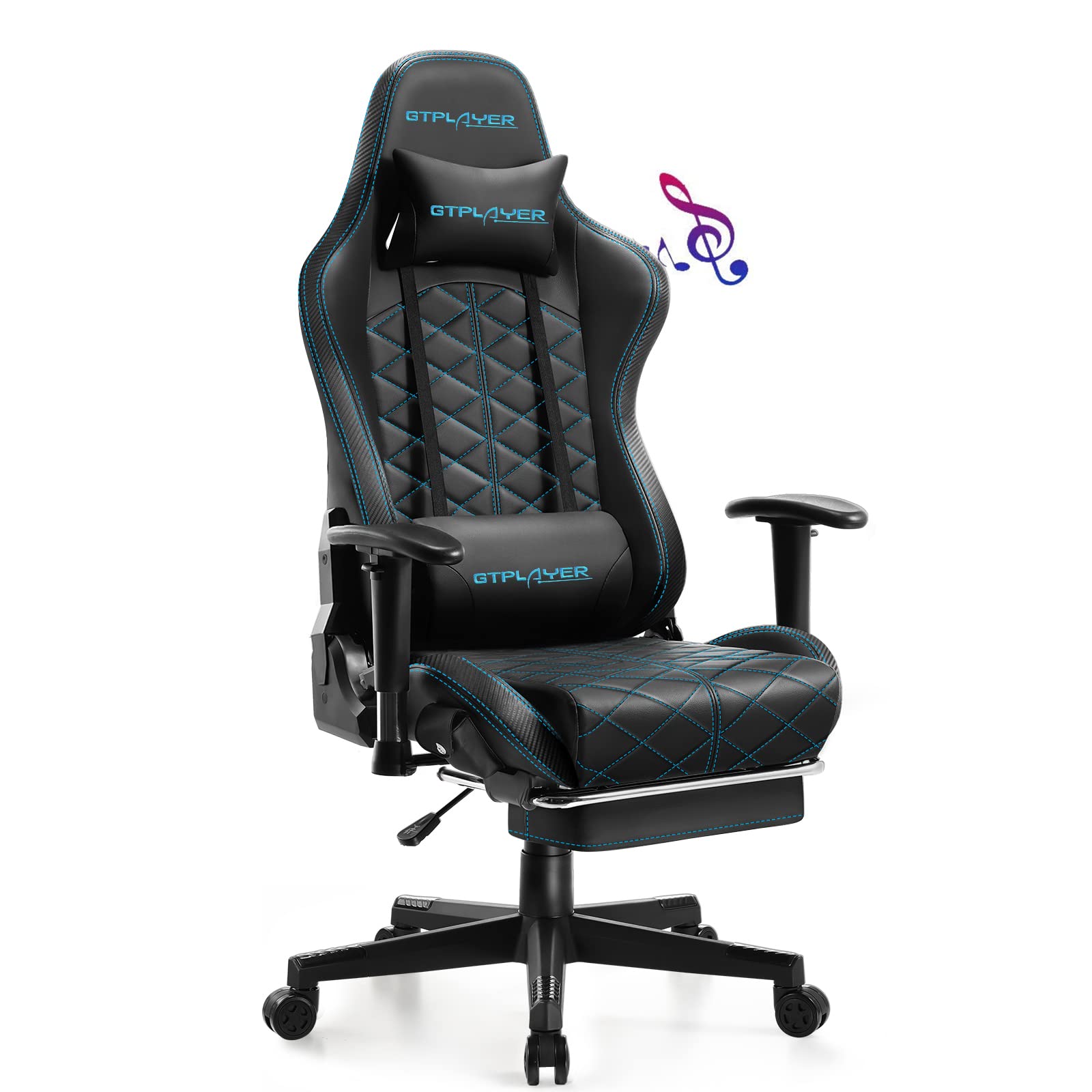 Buy GTPLAYER Gaming Chair with Footrest and Bluetooth Speakers, Music