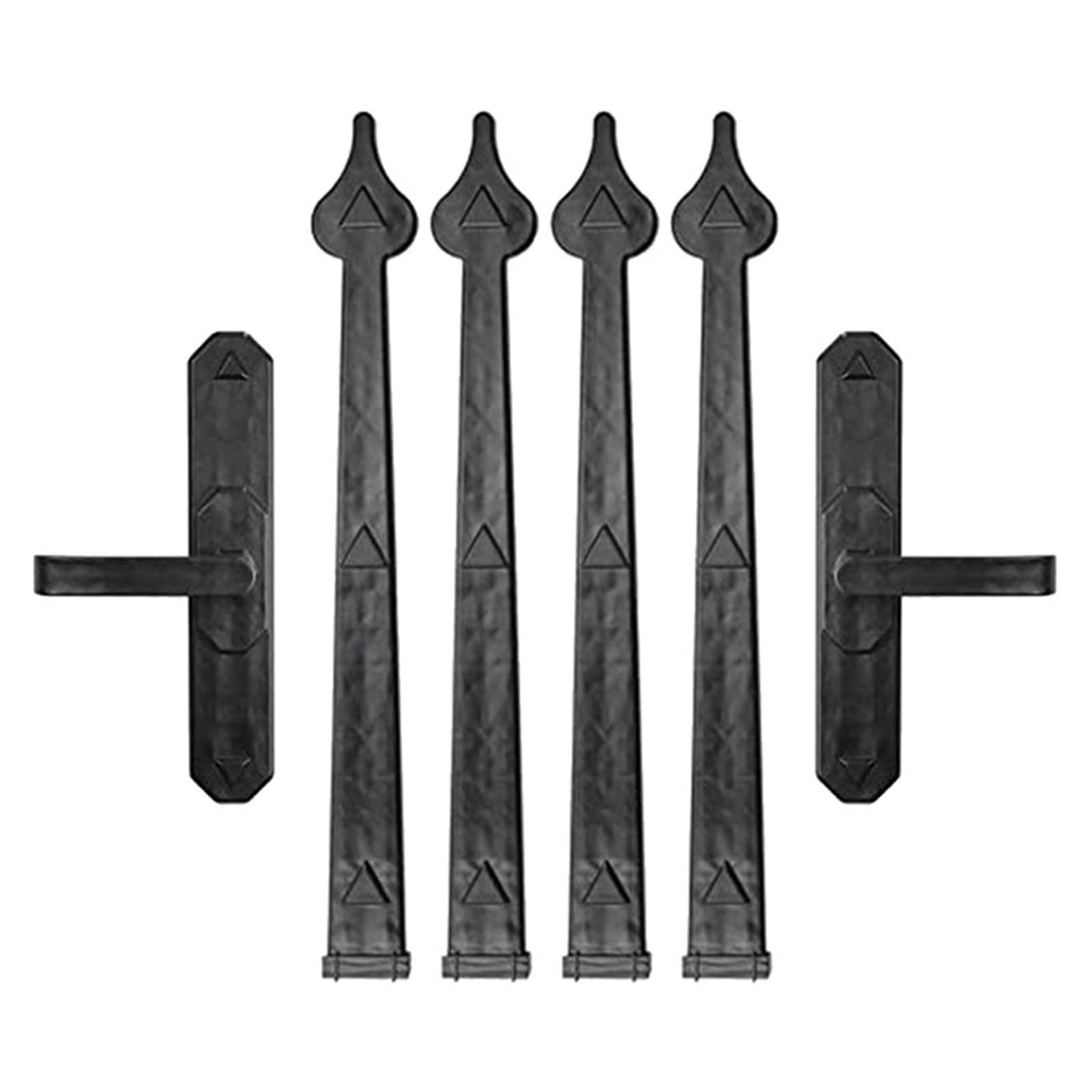 6Pcs/Set Garage Door Handle Hinges, Decorative Garage Door Hardware Kit for Garage Door Barn Door Hinge