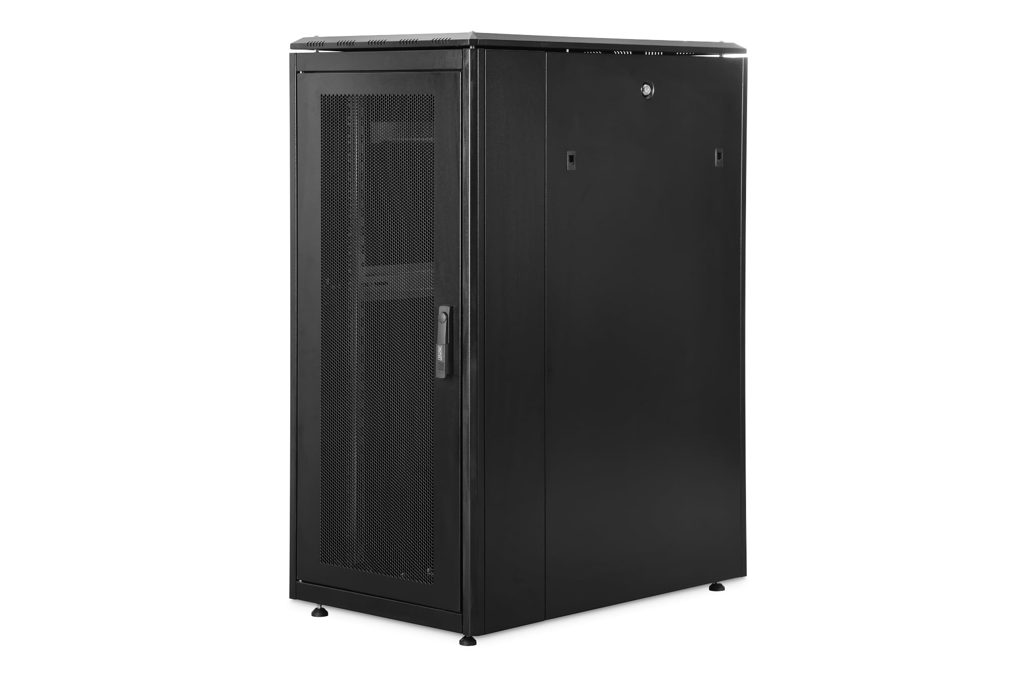 DIGITUS Szafa serwerowa – 19 cali 26 U – 60 x 100 cm – seria Unique Server-N – nośność 1200 kg – głębokość użytkowa 943 mm – perforowane drzwi stalowe – czarna