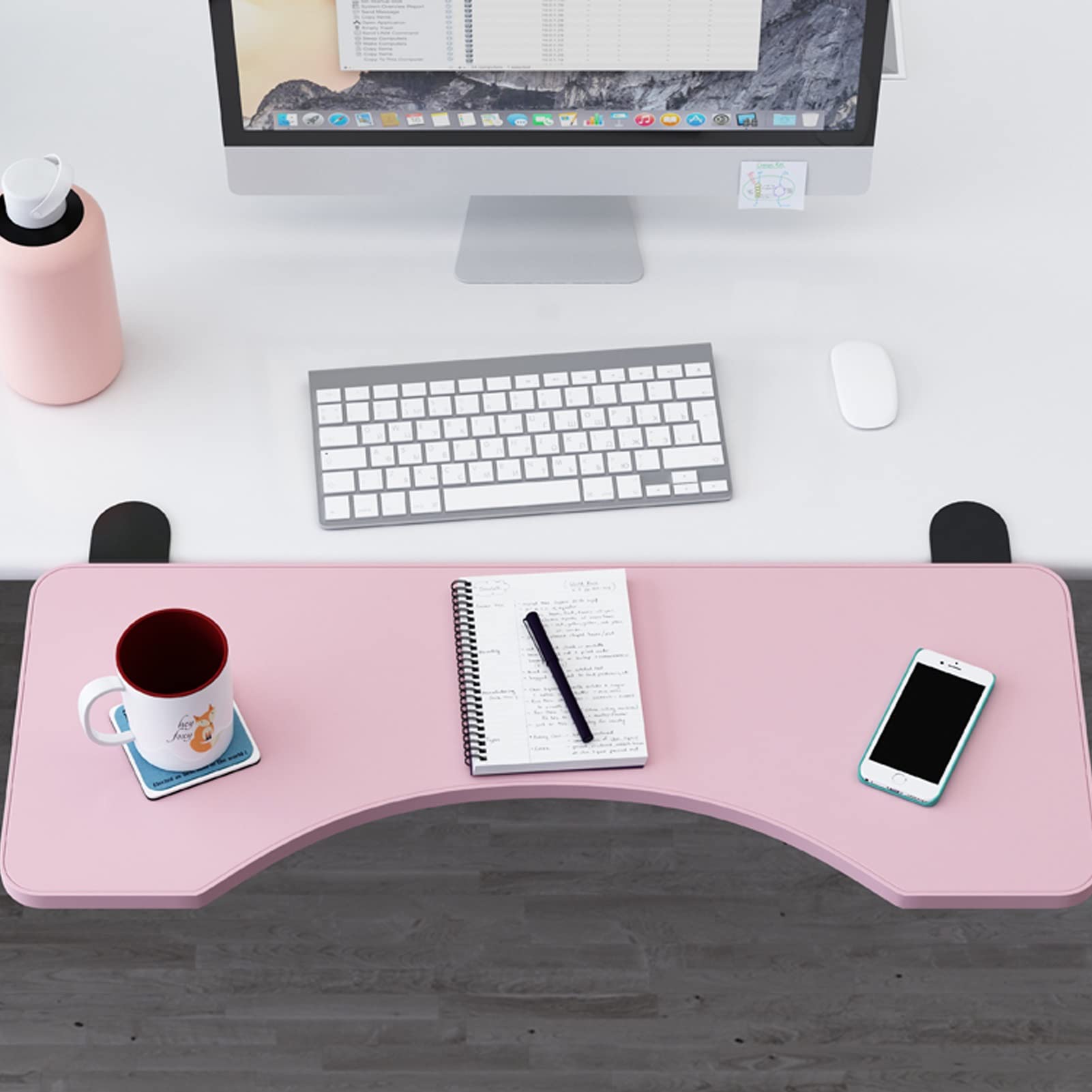 Bandeja plegable para teclado debajo del escritorio, estante de teclado de 20 pulgadas para el hogar y la oficina, extensor ergonómico para mayor comodidad y soluciones de ahorro de espacio